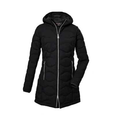 Afbeelding van G.I.G.A. DX Dames gewatteerde parken met capuchon/functionele parka in dons look GW 20 WMN QLTD PRK, zwart, 46, 39844 000