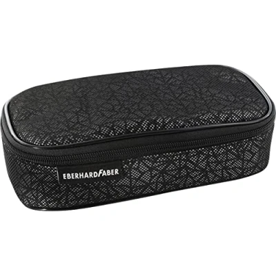 Afbeelding van Eberhard Faber 577432 Jumbo etui X Style, zwart, met ritssluiting, groot hoofdvak en binnenvak