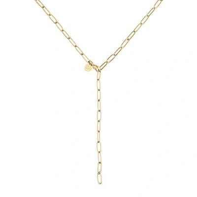Afbeelding van Good.Designs Y ketting voor dames I ankerketting met verstelbare haaksluiting filigraan schakelketting (Goud)