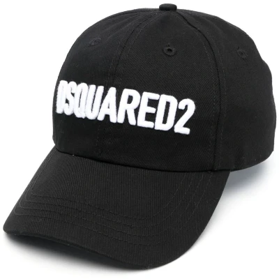 Afbeelding van Dsquared2 Zwart Pet Met Logo Voor Een Perfecte Pasvorm