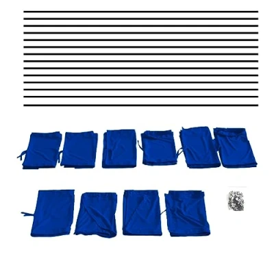 Afbeelding van Bremer Sitzbezüge Gordijnen, vitrage, zonnewerking compatibel met VW T4 Multivan Caravelle 1990 2003 in blauw, campingaccessoires camperassesoires gordijnset AMZ