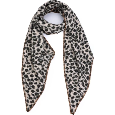 Afbeelding van Sjaal Winter Leo Vachtje Beige Vachtsjaal Leopard/Panter/Cheetah