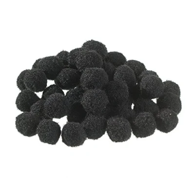 Afbeelding van EFCO pompons 15 mm 45 stuks. zwart, polyamide.