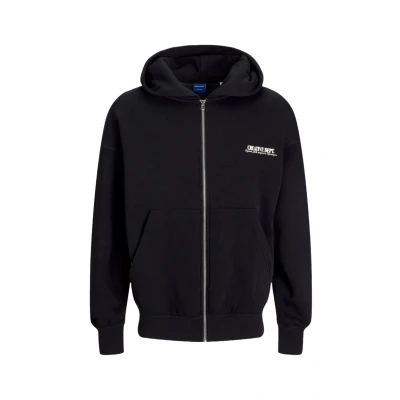 Afbeelding van Jack &amp; Jones Heren Sweatshirt JORROXBURY ZIP bequem Zwart M Volwassenen