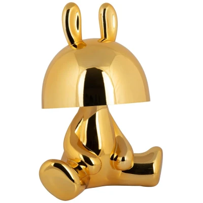 Afbeelding van Leitmotiv Tafellamp Bunny LED Konijn Oplaadbaar Met Blue Tooth Speaker Goud 17x27cm Nice thingZ