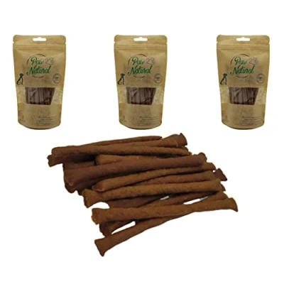 Afbeelding van Paw Natural Hondensnacks (3x150g) zeebaarssticks 100% gluten en granenvrij van vers vlees gezonde dieren (450 g)