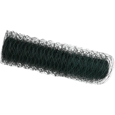 Afbeelding van vidaXL Hexagonhek Groen 0.4x10 m Staal