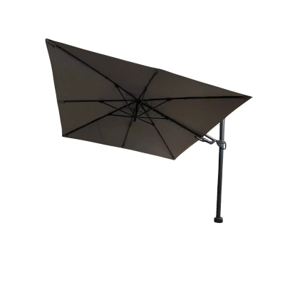 Afbeelding van Barletta vrijhangende zweefparasol grijs 3x3 m Borek