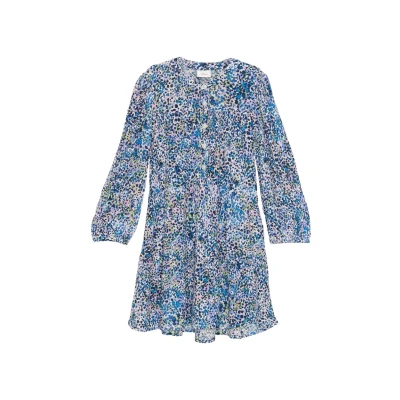 Afbeelding van s.Oliver jurk met all over print blauw/roze