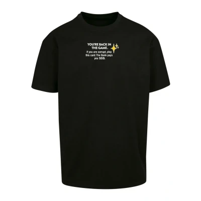 Afbeelding van Upscale by Mister TEE Intepol Oversize Tshirt print, Heren, Maat: Large, Black