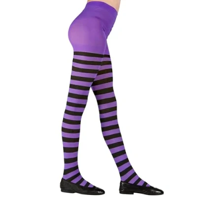 Afbeelding van Widmann Panty voor kinderen, gestreept, 70 DEN, gestreepte panty, heksenpanty, carnaval, themafeest