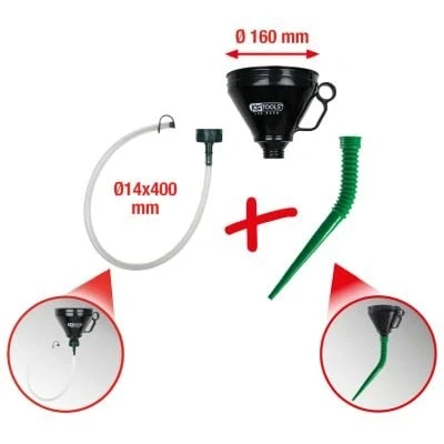 Afbeelding van KS Tools 150.9230 Set universele trechters, 3 dlg