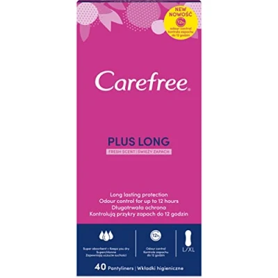 Afbeelding van Carefree, Binden, Plus Lange Frisse Geur (40 x, Inlegkruisjes)