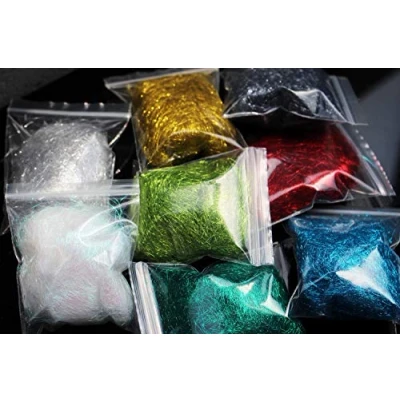 Afbeelding van Tigofly 8 packs kleuren 2g Ice DUBBING Dub Thread Wing Body Forel Nimf Vliegvissen Bindmateriaal Groen Rood Gouden Zilveren Parel