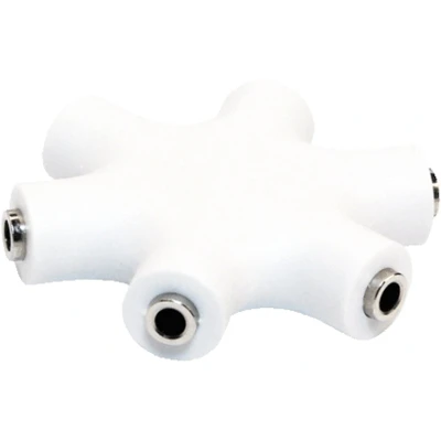 Afbeelding van LogiLink CA1088 Adapter Jackplug Audio [3x female 3,5 mm 3x mm] Wit