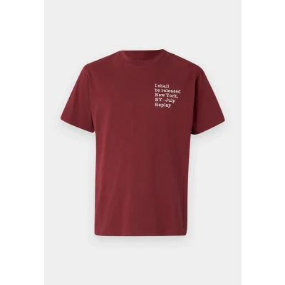 Afbeelding van Replay Tshirt print, Heren, Maat: XXL, Red brick