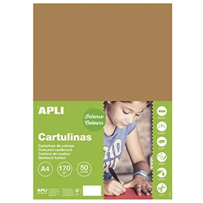 Afbeelding van APLI Hazelnoot Karton A4 170 g/m² 50 vel
