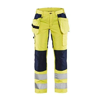 Afbeelding van Blaklader Dames werkbroek High Vis met stretch 7163 1811 Geel/Marineblauw D24