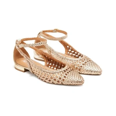 Afbeelding van Gioseppo DELL Ballerina&#039;s met enkelbandjes, Dames, Maat: 38, Oro Leer