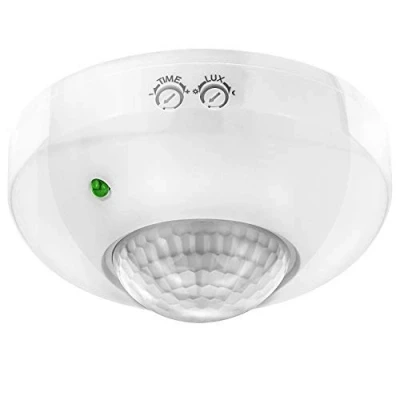 Afbeelding van deleyCON 1x Infrarood Bewegingsmelder Opbouw Plafondmontage Binnenruimtes Lichtregeling 360 Dekkingsbereik 6m Reikwijdte Ingebouwde Lichtsensor Wit