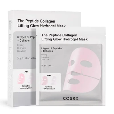 Afbeelding van COSRX The Peptide Collagen Lifting Glow Hydrogel Mask 34g x 3 sheets