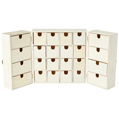 Afbeelding van Artemio 14002225 Adventskalender om te decoreren, triptique, hout, 55 x 6,5 28 cm