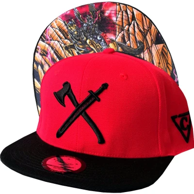 Afbeelding van Capiche Snapback Baseballone SIZE Pet, Heren, Maat: One Size, Red/black/brown