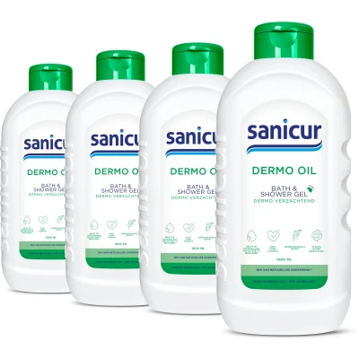 Afbeelding van 4x Sanicur Bad en Douchegel Dermo Oil 1000 ml