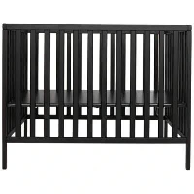 Afbeelding van Prénatal Basis Babybox In Hoogte Verstelbare Kinderbox Stevige Baby Box Platte Spijlen 100 x 75 cm Zwart