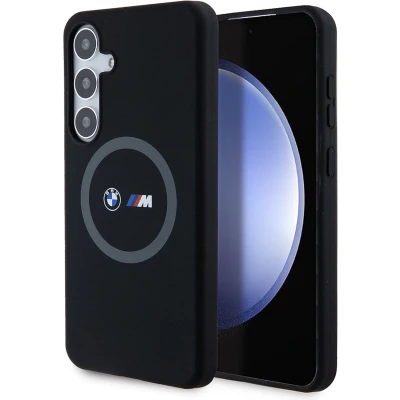 Afbeelding van BMW M Silicone Back Case (MagSafe Compatible) Geschikt voor Samsung Galaxy S24 Plus (S926) Zwart