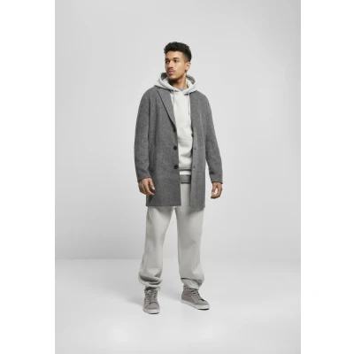 Afbeelding van Urban Classics Herringbone Mantel, Heren, Maat: Large, Darkgrey