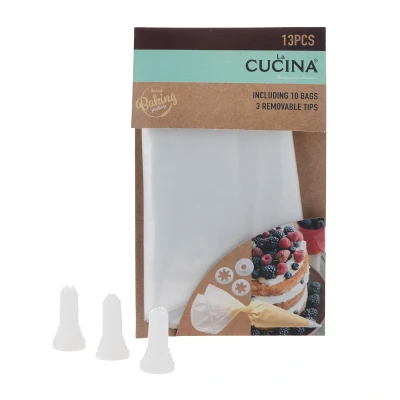 Afbeelding van Wegwerp Spuitzakken Set/10 + 3 Spuitmondjes