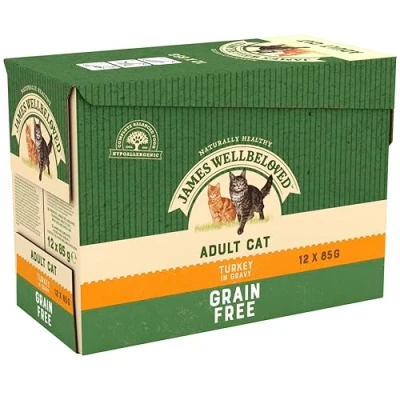 Afbeelding van 12x85g Adult Kalkoen James Wellbeloved Kattenvoer nat