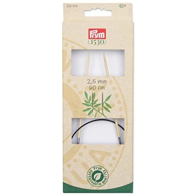 Afbeelding van Prym 1530 Bamboe (60cm, 2.50mm) Circulaire Breien Naald 1 Stuk