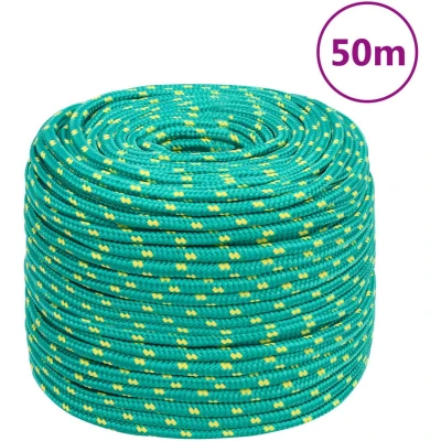 Afbeelding van vidaXL Boottouw 6 mm 50 m polypropyleen groen