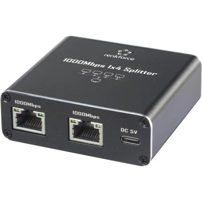 Afbeelding van Renkforce RF GES 400 Netwerk switch RJ45 4 poorten USB stroomverzorging