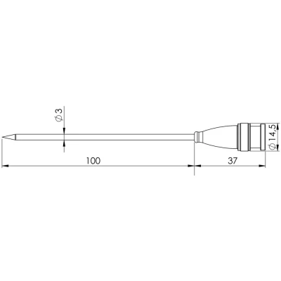 Afbeelding van Greisinger GF 2T Insteeksensor 70 tot 250 C Sensortype Pt1000
