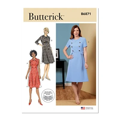 Afbeelding van Butterick B6871A5 mist jurk A5 (6 8 10 12 14), Papier