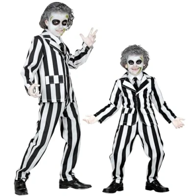 Afbeelding van Widmann Horror Films Kostuum Eregast Van Het Spookgala Jongen Zwart / Wit Maat 116 Halloween Verkleedkleding