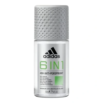 Afbeelding van Adidas 6 in 1 deodorant roll on 48H anti transpirant 50 ml