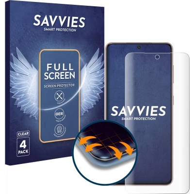 Afbeelding van Savvies Screenprotector voor Samsung Galaxy S21 5G Folie Beschermfolie transparant volledig dekking (4 Stuks)