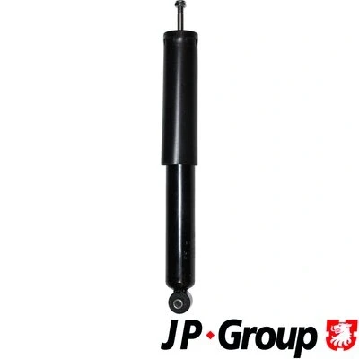 Afbeelding van JP GROUP 1352102200 Schokdemper Achteras Gasdruk Dubbelpijp Veerpoot Pen bovenaan, Oog onderaan