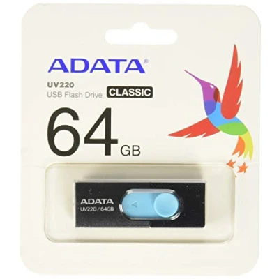 Afbeelding van ADATA USB UV220 64 GB zwart/blauw
