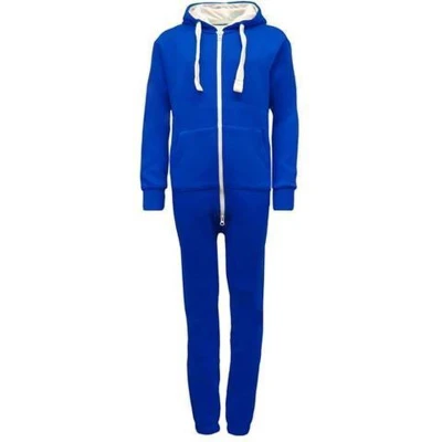Afbeelding van Onesie Huispak Joggingstof maat 122/128 blauw