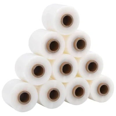 Afbeelding van vidaXL Stretchfolies 50 stuks transparant 23 µm 10 cm x 150 m