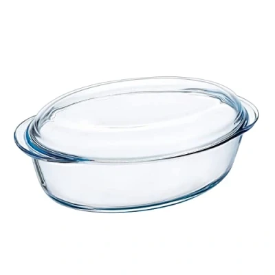 Afbeelding van Pyrex VIDRIO 4937386 stoofpan ovaal 3,0 l met deksel glas Classic, transparant, 33 x 20 10 cm, doorzichtig, 6,42 cm