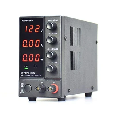 Afbeelding van laboratoriumvoeding, 360 W, 0 120 V, 3 A, regelbare DC voeding, stabiliseert voedingen