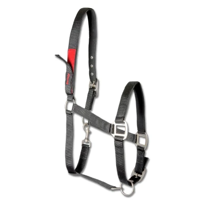 Afbeelding van Waldhausen Veiligheidshalster Zwart&amp;Rood Paardenhalster Cob