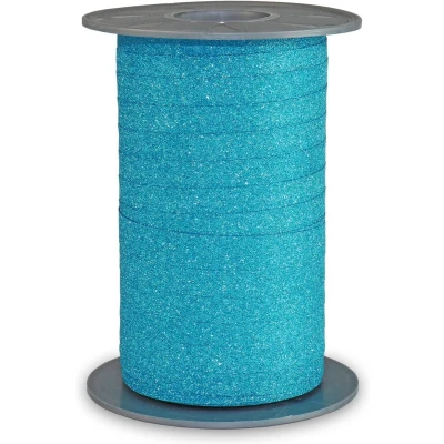 Afbeelding van Krullint Glitter Turquoise 10mm