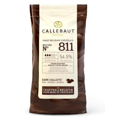 Afbeelding van Callebaut Chocolade Callets Puur (811) 10 kg